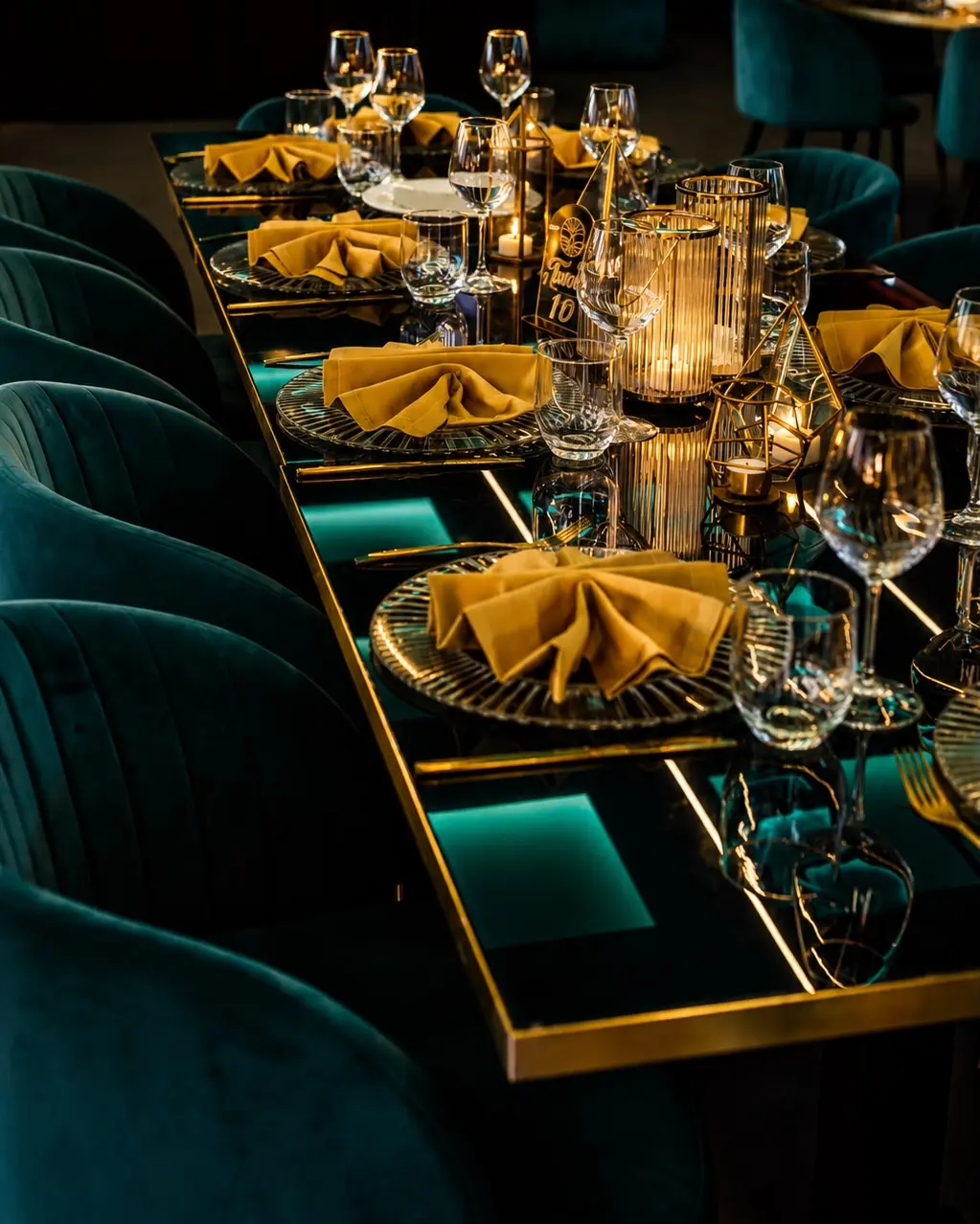 Cena privata nella sala verde